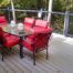 premium composite deck boards and a railing system