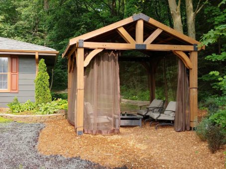 Sam's Club Gazebo assembled and installed in the front yard of Richfield WI home.